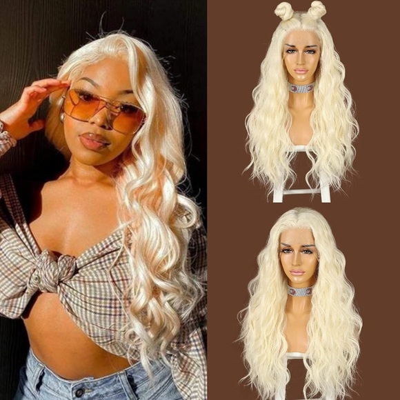 💕 24” BLONDE WAVY LACE FRONT WIG 💕 NWT